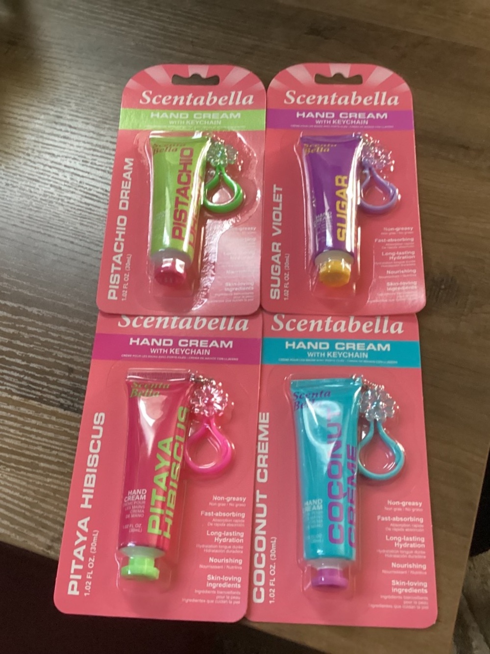 Scentabella Hand Cream with Keychain Bundle 4-pack New